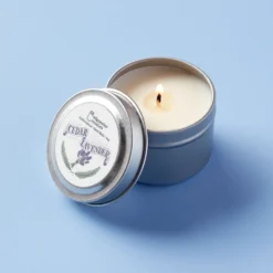 Garden Party Gift Set -HICKORY FARMS Sales candle cedar lavender travel tin 002397 alt 2