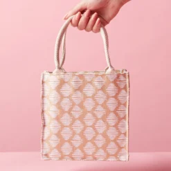 Luxury Spa & Sparkling Wine Gift Set -HICKORY FARMS Sales metallic diamond print tote 001375 alt 2